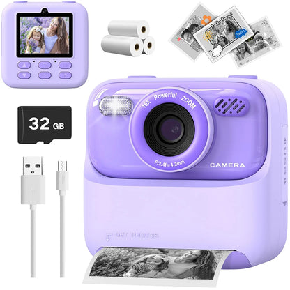 1080P HD Dual Lens Instant Print Camera